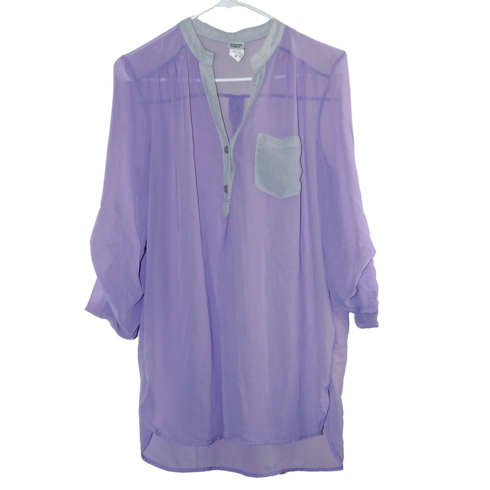 charming CHARLIE Sheer Top Medium